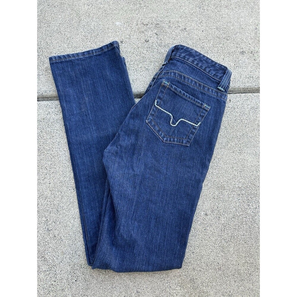Kimes Ranch Women’s Teal Gypsy Jeans Size 4/32 Bootcut Western Dark Wash Cowboy
